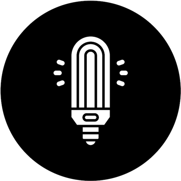 Estilo del icono de la lámpara de neón de diseño vectorial