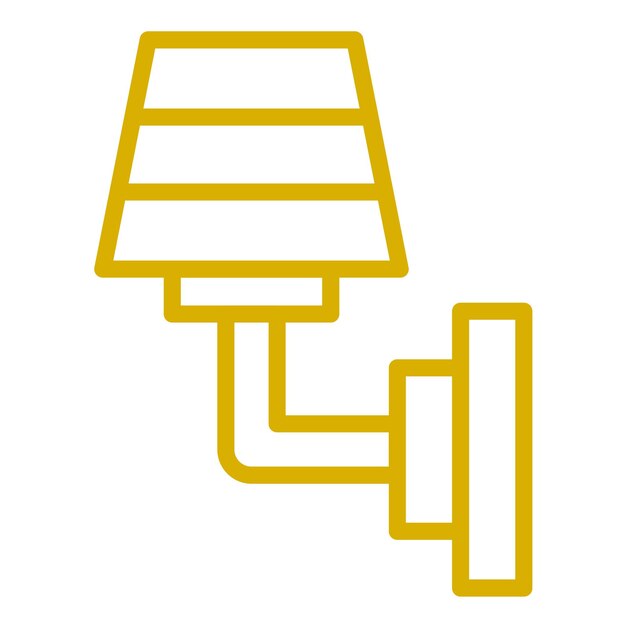 Estilo del icono de la lámpara de pared de diseño vectorial
