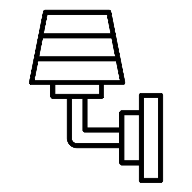 Estilo del icono de la lámpara de pared de diseño vectorial