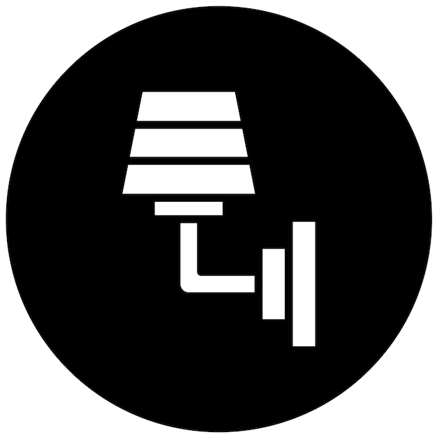 Estilo del icono de la lámpara de pared de diseño vectorial