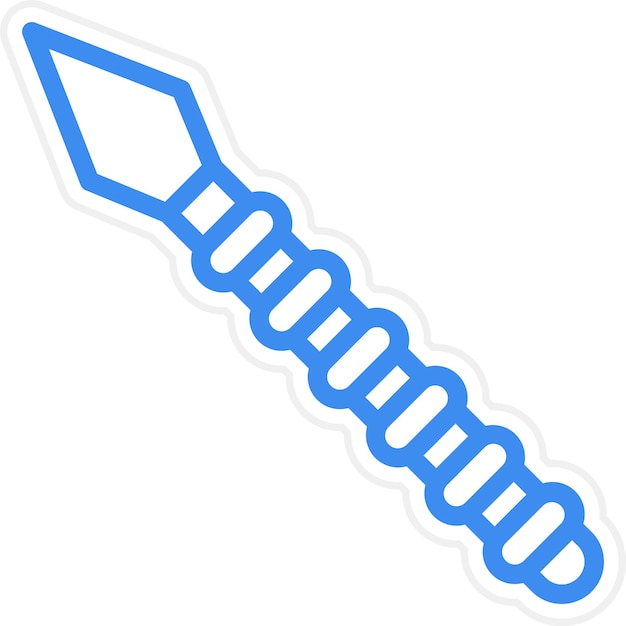 Estilo del icono de la lanza de diseño vectorial