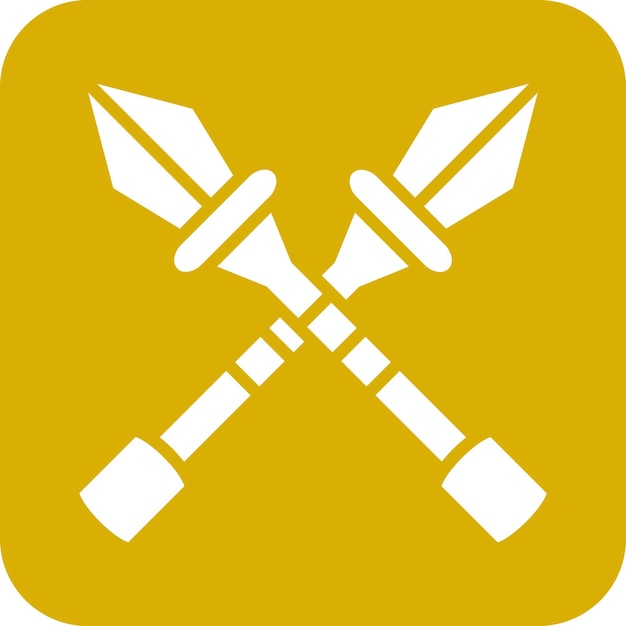 Estilo del icono de la lanza de diseño vectorial