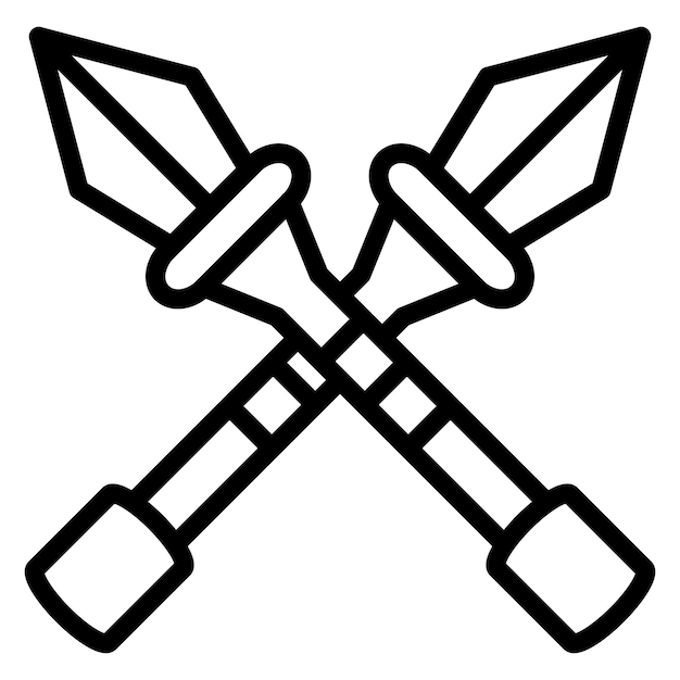 Estilo del icono de la lanza de diseño vectorial