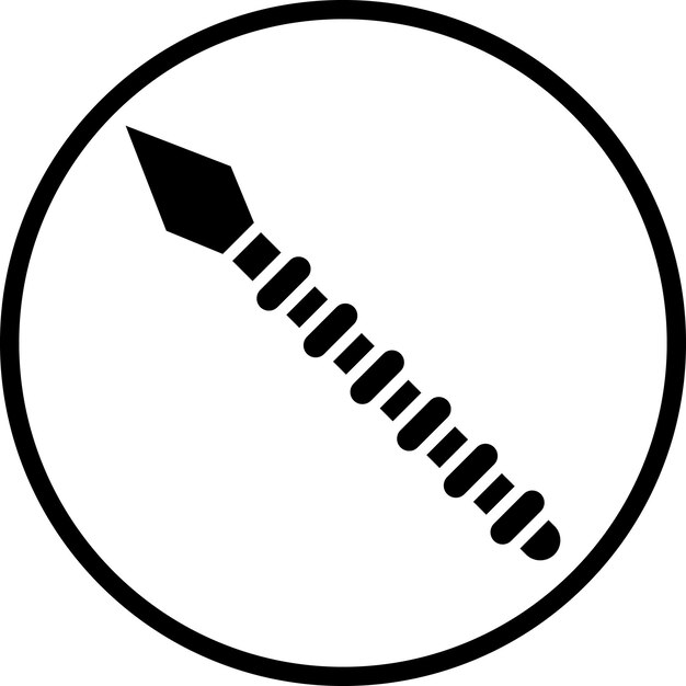 Estilo del icono de la lanza de diseño vectorial