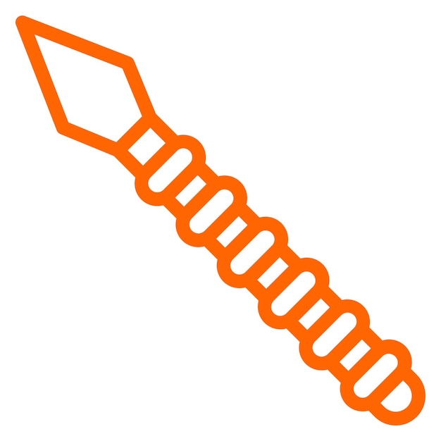 Estilo del icono de la lanza de diseño vectorial