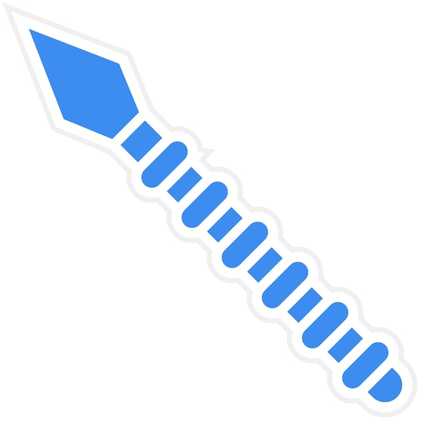 Estilo del icono de la lanza de diseño vectorial