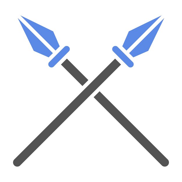 Estilo del icono de la lanza de diseño vectorial