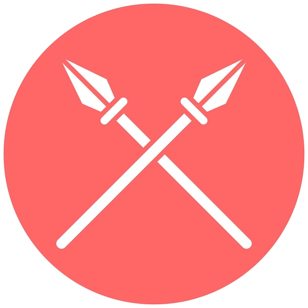 Estilo del icono de la lanza de diseño vectorial