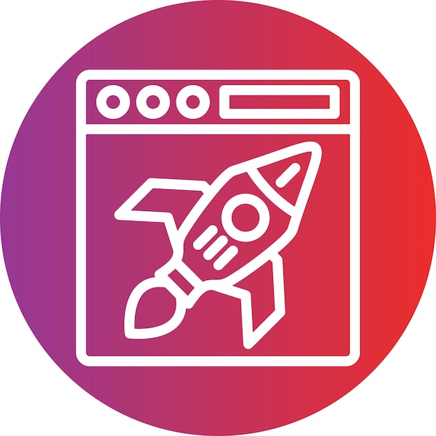 Estilo del icono de lanzamiento del diseño vectorial