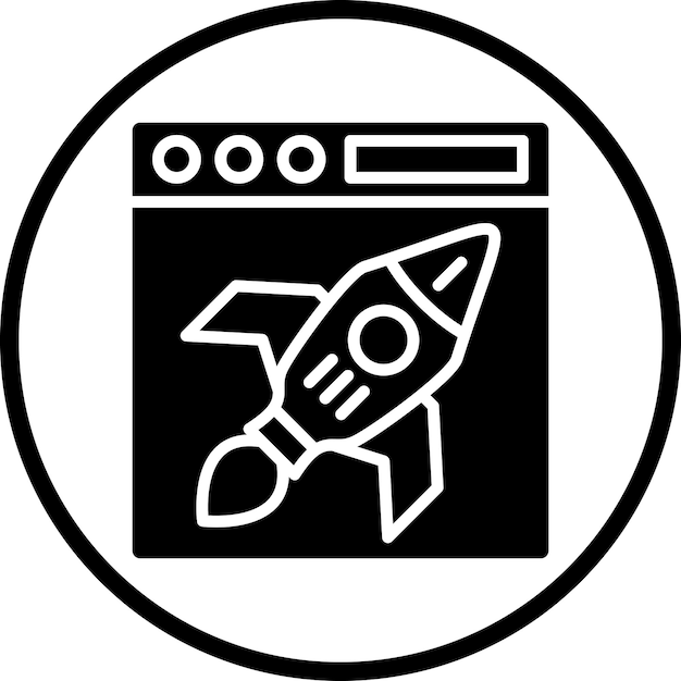 Estilo del icono de lanzamiento del diseño vectorial