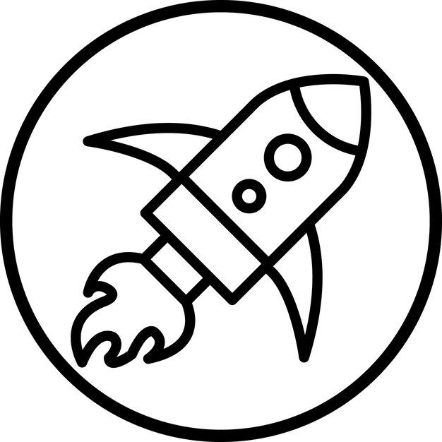 Estilo del icono de lanzamiento del diseño vectorial