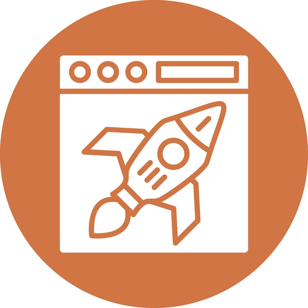 Estilo del icono de lanzamiento del diseño vectorial