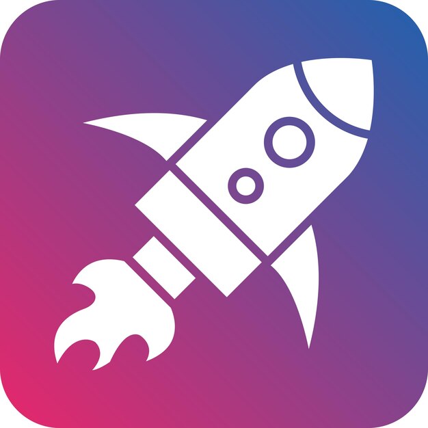 Estilo del icono de lanzamiento del diseño vectorial