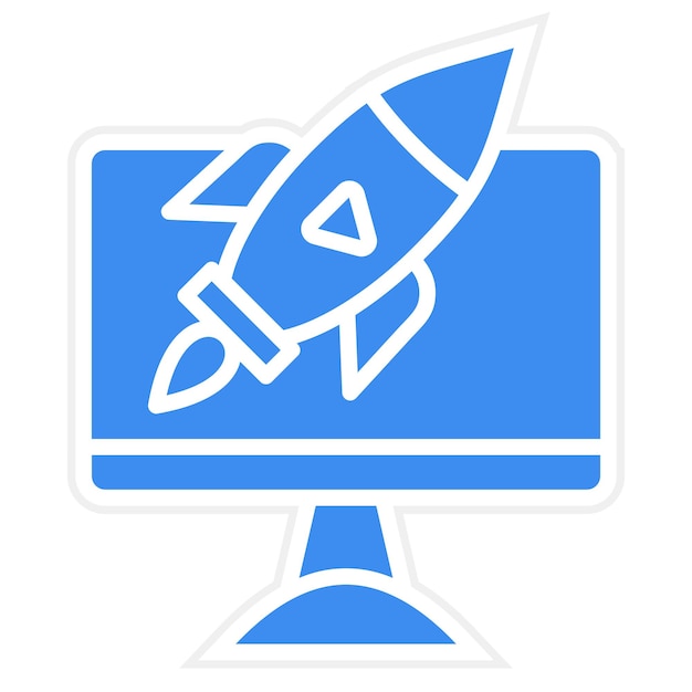Estilo del icono de lanzamiento del diseño vectorial
