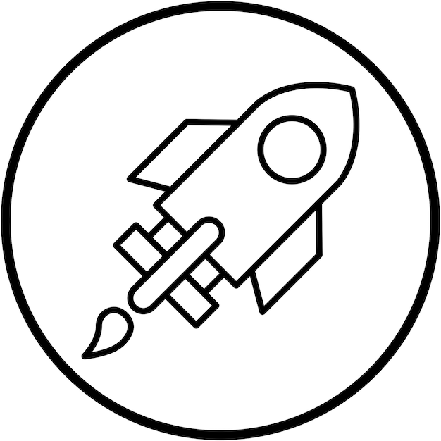 Estilo del icono de lanzamiento del diseño vectorial
