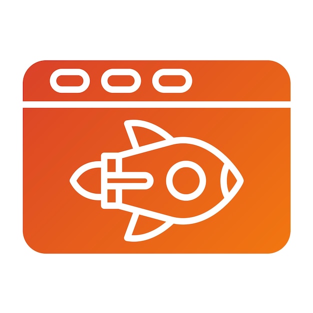 Estilo del icono de lanzamiento del diseño vectorial