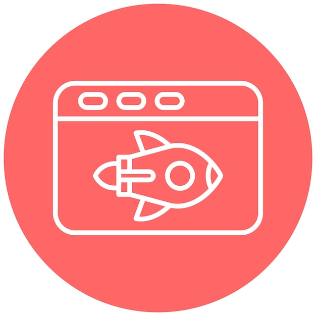 Estilo del icono de lanzamiento del diseño vectorial