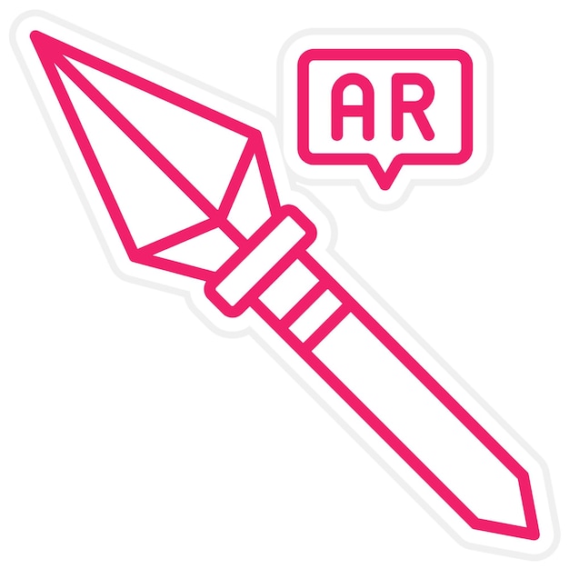 Estilo del icono de lanzamiento de la lanza Ar