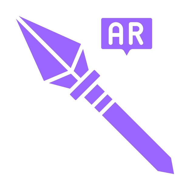 Estilo del icono de lanzamiento de la lanza Ar