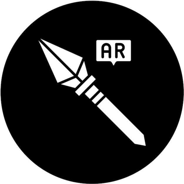 Estilo del icono de lanzamiento de la lanza Ar