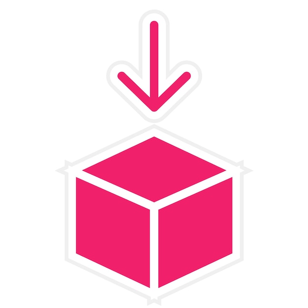Estilo de icono de lanzamiento del paquete de diseño vectorial