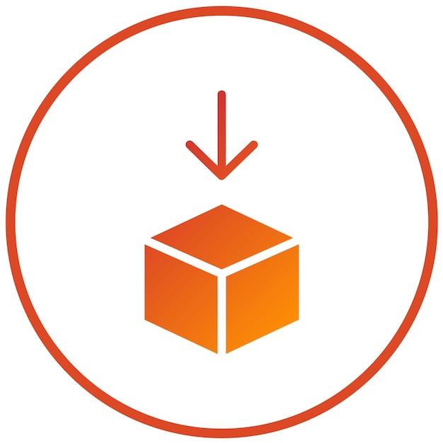 Estilo de icono de lanzamiento del paquete de diseño vectorial