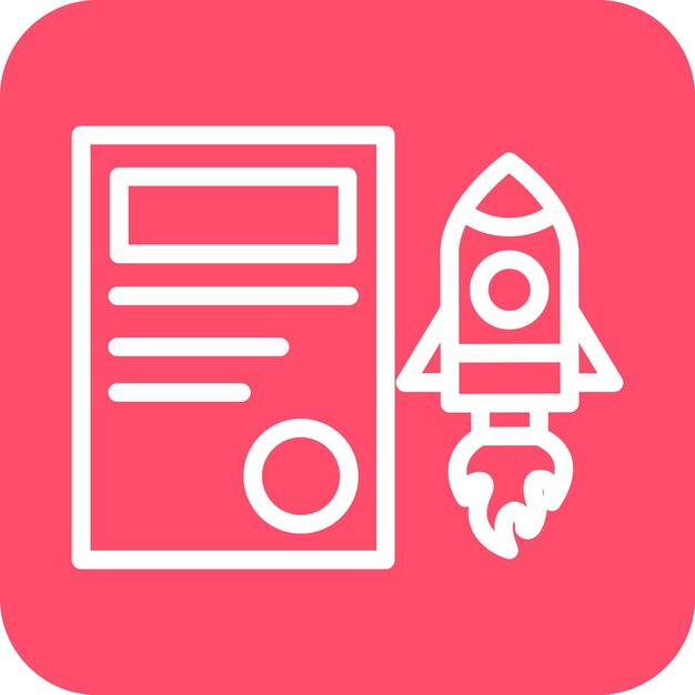 Estilo del icono de lanzamiento del proyecto de diseño vectorial