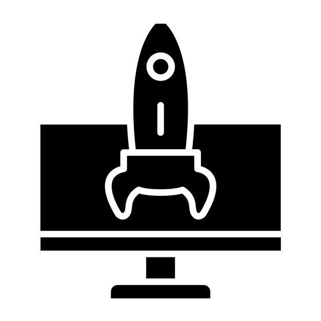 Estilo del icono de lanzamiento del proyecto de diseño vectorial