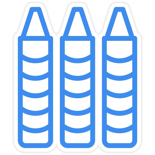Estilo del icono de los lápices de colores