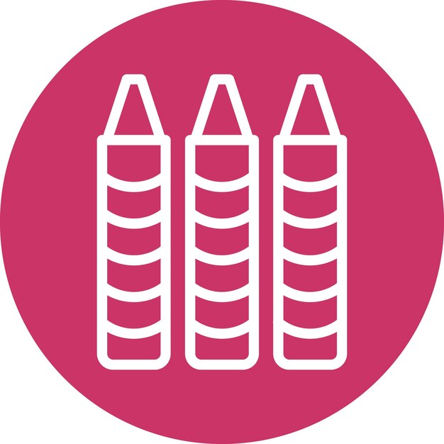 Estilo del icono de los lápices de colores