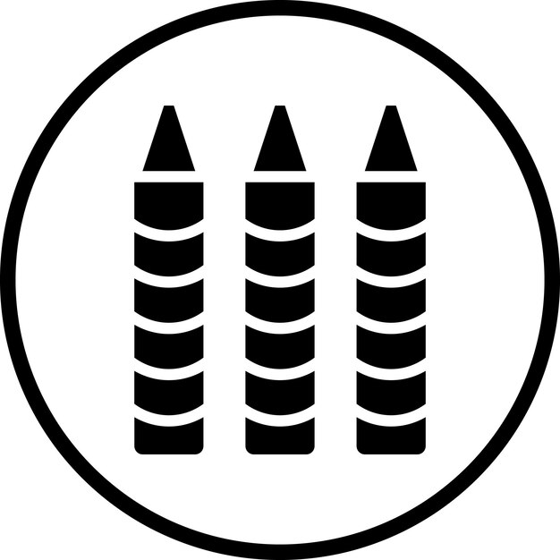 Estilo del icono de los lápices de colores