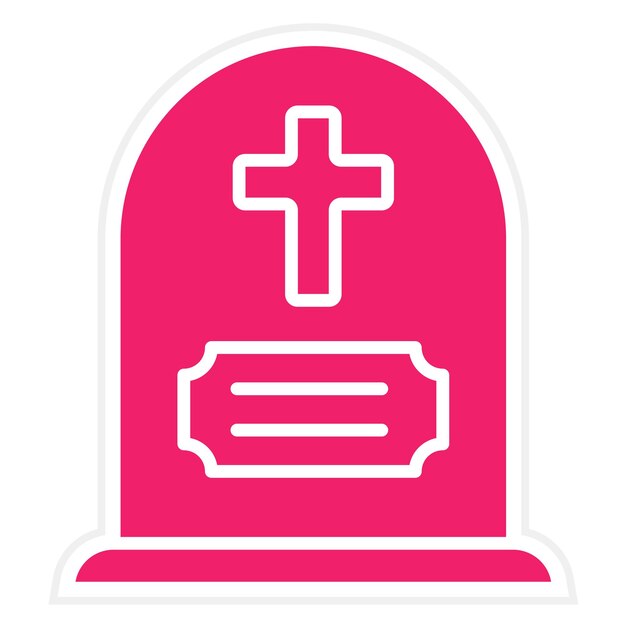 Estilo de icono de lápida de diseño vectorial