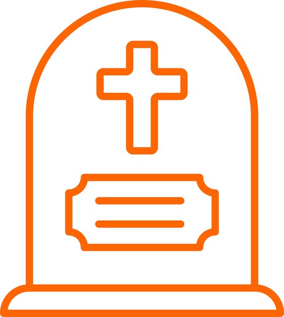 Estilo de icono de lápida de diseño vectorial