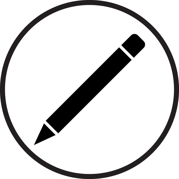 Estilo del icono del lápiz de diseño vectorial
