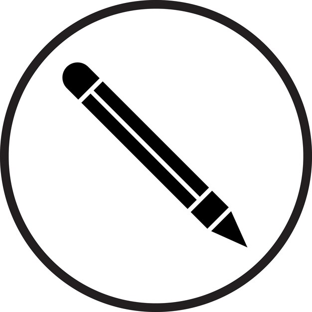 Estilo del icono del lápiz de diseño vectorial