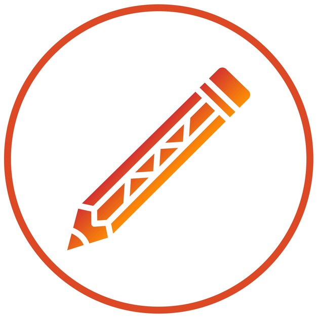 Estilo del icono del lápiz de diseño vectorial