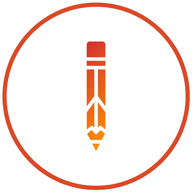 Estilo del icono del lápiz de diseño vectorial