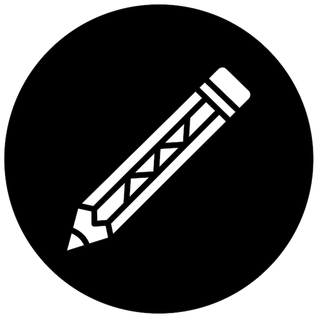 Estilo del icono del lápiz de diseño vectorial