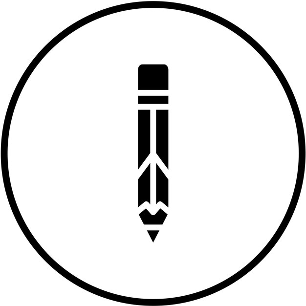Estilo del icono del lápiz de diseño vectorial