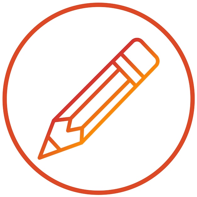 Estilo del icono del lápiz de diseño vectorial