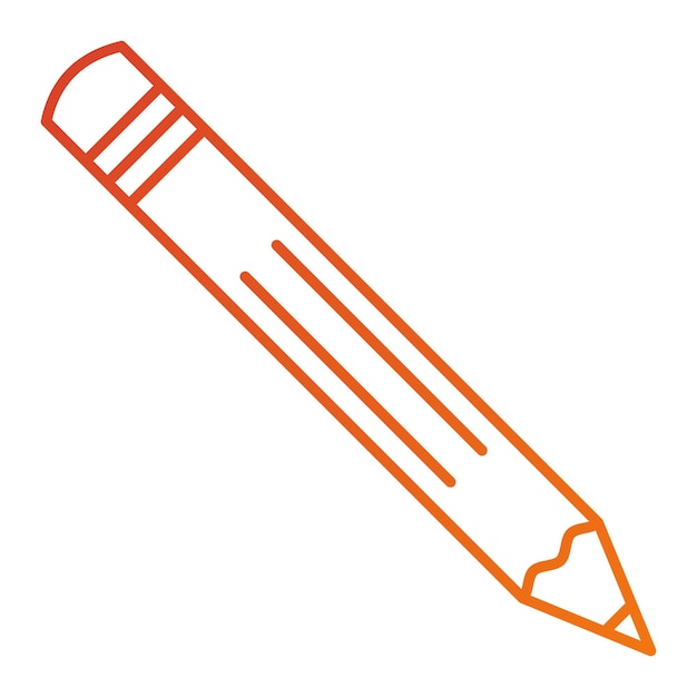 Estilo del icono del lápiz de diseño vectorial