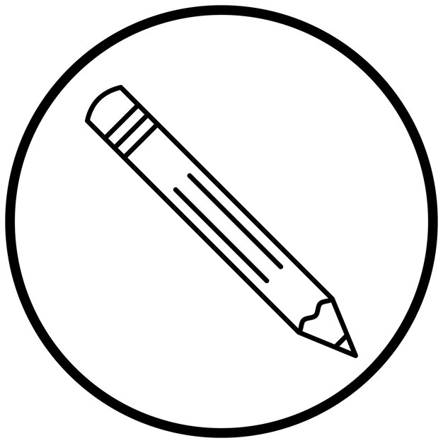 Estilo del icono del lápiz de diseño vectorial