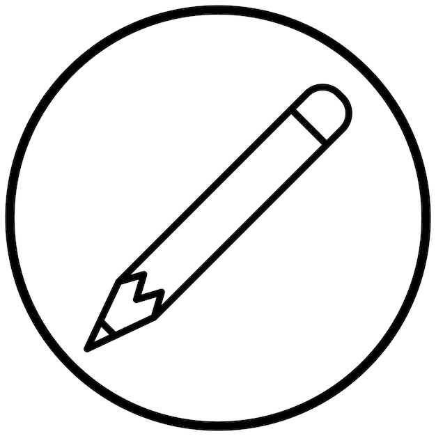 Estilo del icono del lápiz de diseño vectorial