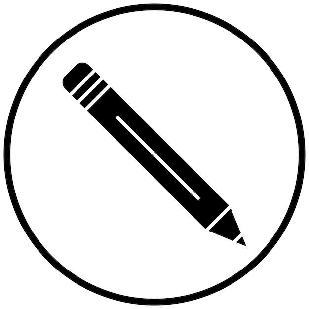Estilo del icono del lápiz de diseño vectorial