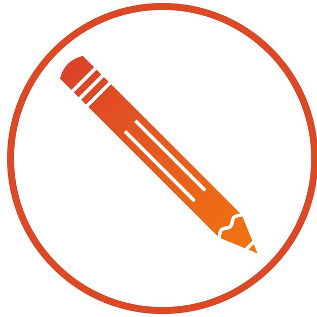 Estilo del icono del lápiz de diseño vectorial