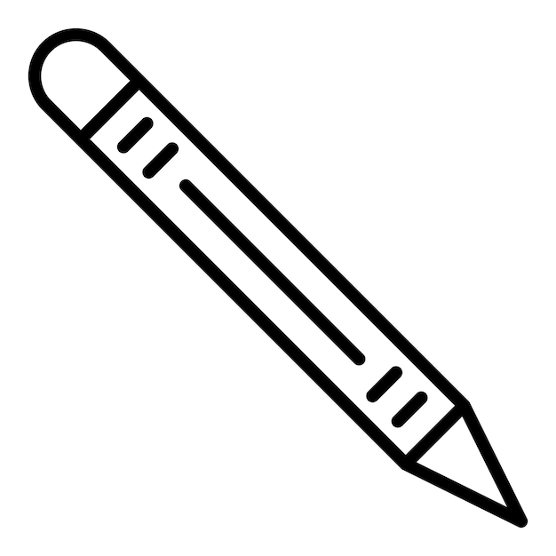 Estilo del icono del lápiz de diseño vectorial