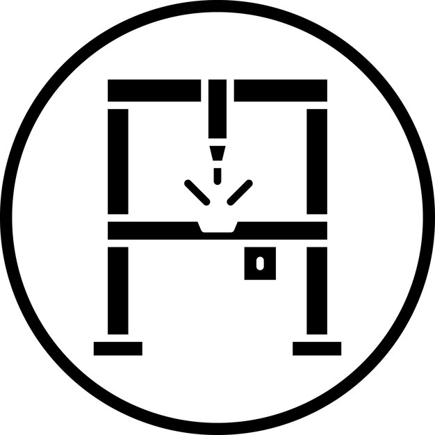 Estilo del icono del láser de plasma