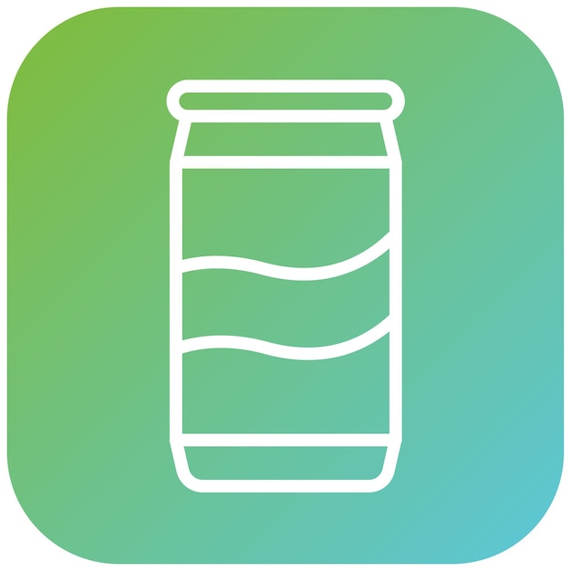 Estilo del icono de la lata de aluminio de diseño vectorial