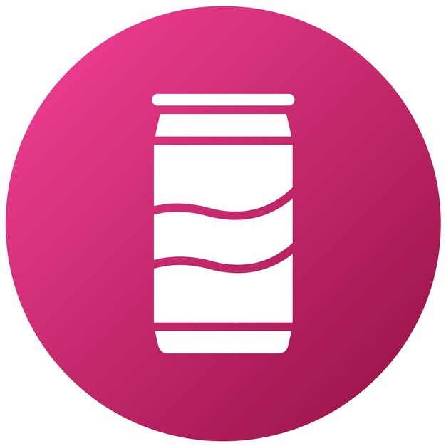 Estilo del icono de la lata de aluminio de diseño vectorial