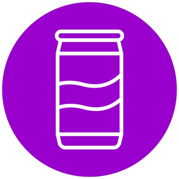 Estilo del icono de la lata de aluminio de diseño vectorial
